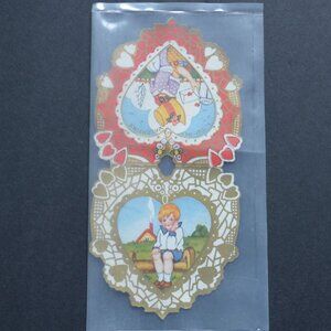 Vintage Embossed Die Cut Valentine Card Heart To My